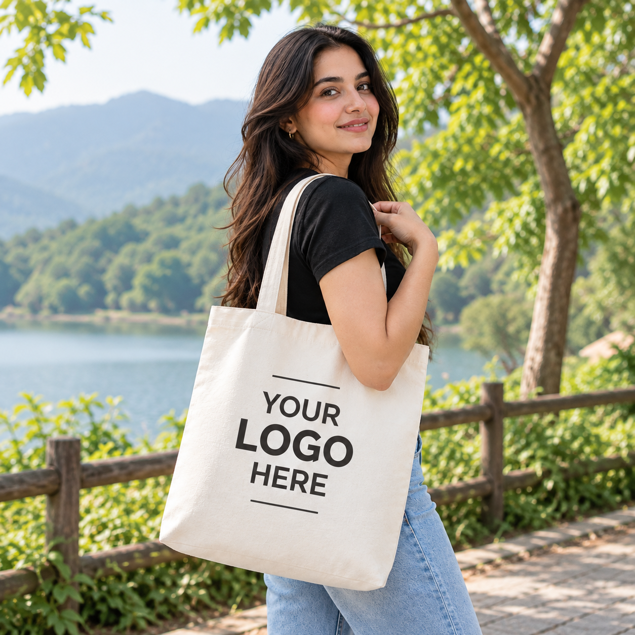 Cotton Canvas-Tote Bag - KARDHAR Custom Apparel View 2