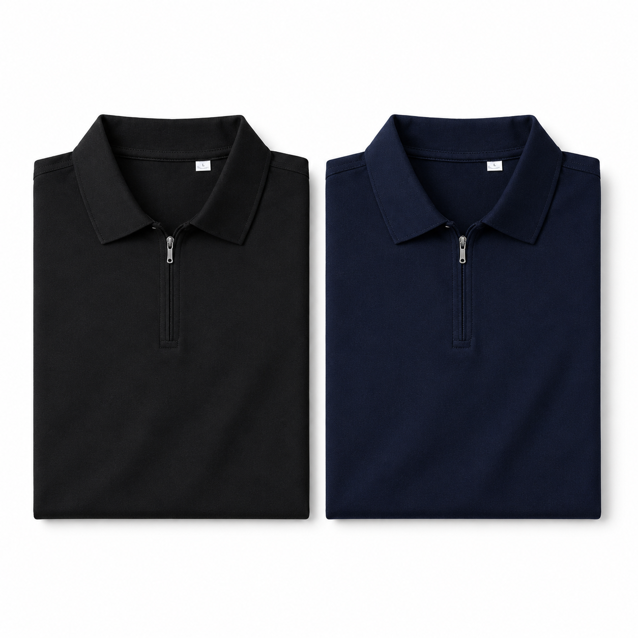 Polo T Shirt- Premium 100% Cotton French Terry - Zip - Custom Premium Apparel | KARDHAR